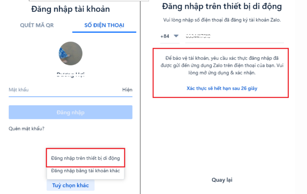 Zalo bước 7